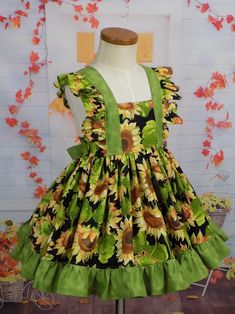 Kids Frocks Design Cotton, Pageant Ooc, Fall Parties, Girls Fall Dresses, Frocks Design, Sunflower Dress, African Dresses For Kids, Kids Frocks Design, Kids Dress Patterns