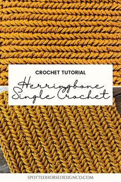 the crochet pattern is shown in two different colors and sizes, with text overlay