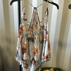 Cpx For Fabric Information Tank Top High Low Super Cute Floral Chiffon, High & Low, Cold Shoulder, High Low, Top Blouse, Chiffon, Super Cute, Blouses, Tank Top