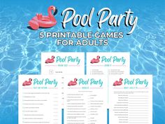 pool party games for adults and children