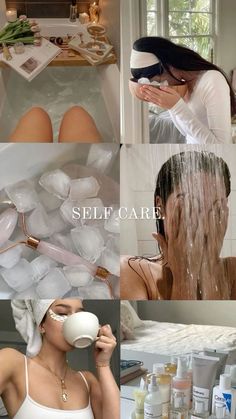 #collage #selfcare #aesthetic #girlboss #wellnessgirl #wellness #selflove Haut Routine, Life Vision Board, Healthy Lifestyle Motivation, Beauty Goals, Healthy Girl, Healthy Lifestyle Inspiration, Glow Up Tips, روتين العن�اية بالبشرة, Gua Sha