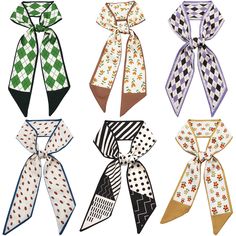 PRICES MAY VARY. Material：Scarf Made of 1OO% polyester Fabric.Remium quality fabrics are 1OO% breathable.Lightweight, soft and smooth. Size: 37.4x 2.36in/95*6cm.Weight:Around 0.32oz/9g. Package Include: You will get 6pcs of skinny scarves with different colours and patterns, which can meet most occasions' needs. Multi-function:The ribbon scarves can be used for bag handle wrap decoration, head and hair band, neck scarf, scarf bracelet, small bow tie, jeans,etc. Diverse Styles:Silky, soft, smooth Tie Jeans, Scarf Bracelet, Hair Scarves, Purse Scarf, Women Purse, Handbags Fashion, Wrap Scarf, Small Bows, Neck Scarf