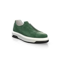 Men`s Sneakers 43769 | Girotti Suede Slip-on Sneakers With Leather Sole And Round Toe, Slip-on Sneakers With Suede Lining, Modern Low-top Suede Loafers, Green Suede Low-top Custom Sneakers, Modern Suede Low-top Loafers, Low-top Suede Loafers With Contrast Sole, Modern Slip-on Custom Sneakers With Round Toe, Suede Low-top Loafers With Contrast Sole, Suede Loafers With Contrast Sole In Low-top Style