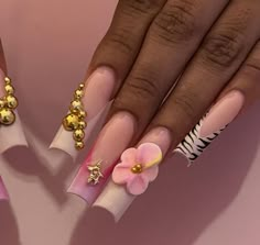 Virgo Nails Designs, Virgo Nails, Acrylic Toe Nails, Wow Nails, Spring Acrylic Nails, Punk Nails, Girly Acrylic Nails, Her Nails, French Acrylic Nails