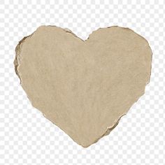 a piece of paper in the shape of a heart on a transparent background png