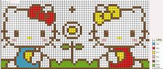 the cross stitch pattern for hello kitty