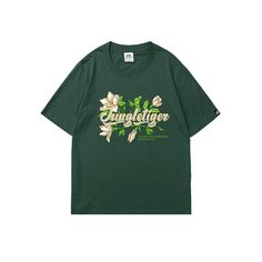 Cotton Floral Olive Green Oversized Graphic Tee - graphictee.co Oversized Green T-shirt With Letter Print, Oversized Green Graphic Tee Shirt, Oversized Green Graphic Tee, Oversized Green T-shirt With Screen Print, Green Oversized Shirt For Streetwear, Oversized Green Shirt For Streetwear, Green Oversized T-shirt With Letter Print, Olive Green Outfit, Olive Shirt