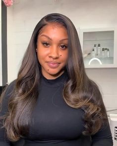 Brown Leave Out Sew In, Ombre Leave Out Sew In, Balayage Sew In Weave, Weave With Highlights Sew In, Black And Brown Hair Black Women, Light Brown Sew In, Highlights On Black Hair Black Women, Sew In Weave With Closure Color, Balayage Hair On Black Women