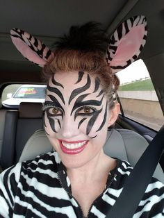 Zebra Face Makeup, Zebra Costume Makeup, Zebra Diy Costume, Zebra Face Paint For Kids, Zebra Makeup Halloween, Zebra Makeup Look