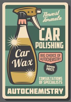 Car auto chemistry vehicle cleaning service poster Garage Logo, Automotive Detailing, Vehicle Cleaning, Car Polish, Stencil Patterns, Car Ads