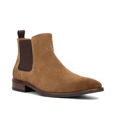 Vintage Foundry-Evans Chelsea Boot Be hooked to the trendy look of the Vintage Foundry Evans Chelsea boot. A suede upper, dual elastic panels, modern square toe, and durable rubber sole make this pull-on boot stylish and cozy. Brown Square Toe Chelsea Boots For Winter, Modern Brown Winter Boots, Brown Suede Chelsea Boots For Work, Brown Suede Chelsea Boots For Fall, Modern High-top Chelsea Boots For Fall, Casual Chelsea Boots With Suede Lining For Winter, Winter Casual Chelsea Boots With Suede Lining, Casual Suede Chelsea Boots For Work, Casual Suede Boots With Square Toe