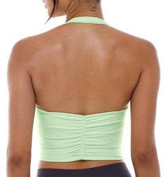 PRICES MAY VARY. The FIT: Light support for A - C cups, hits above natural waist THE FEEL: Brushed, ultra soft & lightweight, second skin feel PERFORMANCE: Four-way stretch, breathable, sweat-wicking, supportive and coverage FEATURES: Halter neck, pleated strapless back, elastic banded hem, removable pads BEST FOR: Yoga, Pilates, gym, workout, weight lifting, back day This sports bra features halter neck, pleated strapless back, a great way to show off your shoulders without constantly pulling a Sporty Fitted Halter Top With Built-in Bra, Sporty Green Tops With Built-in Bra, Green Medium Support Sleeveless Sports Bra, Green Sleeveless Sports Bra With Medium Support, Sporty High Stretch Halter Top For Gym, Sporty High-stretch Halter Top For Gym, Stretch Halter Top For Sports, Sleeveless Bra-friendly Tops For Light Sports, Stretch Sports Halter Top