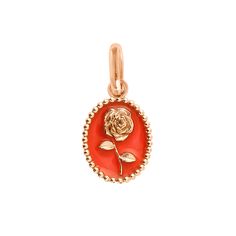 Gigi Clozeau - Coral Rose Pendant, Rose Gold Sign Of Love, Declaration Of Love, Coral Rose, Coral Pendant, Rose Pendant, Nature Inspired Design, Resin Pendant, Accessories Rings, Or Rose