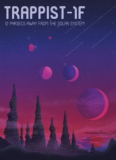 the cover to trappist - if's album, featuring an image of planets and