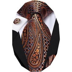 New Product Silk Package Contains: Necktie*1, Handkerchief*1, Cufflink*2 Tie Length: 59.06 Inches(150cm) Tie Width: 3.35 Inches(8.5cm) Handkerchief: 9.84inches*9.84inches(25cm*25cm) Elegant Multicolor Suit And Tie Accessories For Formal Occasions, Elegant Multicolor Formal Suit And Tie Accessories, Elegant Multicolor Neckwear For Business, Elegant Multicolor Business Neckwear, Brown Suit And Tie Accessories With Pocket Square, Elegant Brown Pocket Square For Business, Multicolor Pocket Square For Black Tie Events, Classic Multicolor Suit And Tie Accessories For Business, Elegant Multicolor Pocket Square For Formal Wear