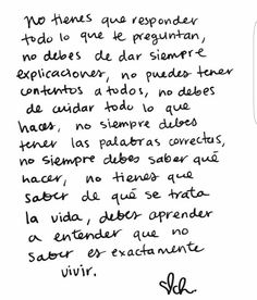 a handwritten poem written in spanish on white paper