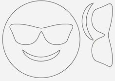 a pair of sunglasses with the shape of a smiley face in front of an oval