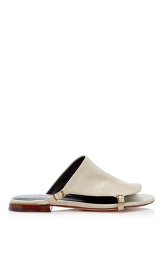 Chic Leather Sole Slip-on Sandals, Leather Slip-on Sandals With Textured Sole, Luxury Leather Sole T-strap Sandals For Summer, Multicolor Slip-on Sandals With Leather Sole, Luxury Gold-tone Hardware Calf Leather Sandals, Fab Shoes, Unique Shoes, Fabulous Shoes, Stylish Shoes