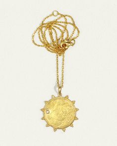 Ottoman sun disc coin pendant necklace in 22k solid gold & diamonds. Shop Temple of the Sun Heritage Collection inspired by ancient Anatolia. Luxury Tarnish Resistant Medallion Coin Necklace, Luxury Gold Coin Medallion Necklace, Luxury Gold-plated Coin Necklace With Round Pendant, Luxury Gold Plated Coin Necklace With Round Pendant, Luxury Yellow Gold Coin Medallion Necklace, Luxury Yellow Gold Medallion Coin Necklace, Luxury Engraved Coin Pendant Necklace, Yellow Gold Medallion Necklace With Coin Pendant, Luxury Yellow Gold Coin Pendant Necklace