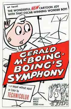 an old movie poster with a cartoon character holding a sign that says gerald mcong's syphonn