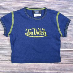 Von Dutch NEW Baby Toddler 6M Blue Short Sleeve Tee T Shirt 90s Y2K VTG Dutch Baby, Von Dutch, Baby & Toddler Clothing, Blue Shorts, New Baby, Baby Accessories, Baby Toddler, New Baby Products, Short Sleeve Tee