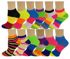 PRICES MAY VARY. Polyester,Spandex Pull On closure Machine Wash Fun Multicolor Summer Socks, Fun Multicolor Spring Socks, Fun Multicolor Socks For Spring, Trendy Multicolor Socks For Spring, Fun Multicolor Stretch Socks, Fitted Multicolor Summer Socks, Fancy Design, Neon Stripes, Neon Color