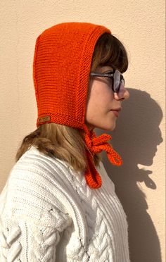 Hand Knitted Bonnet For Fall, One Size, Hand-knitted Fall Bonnet, One Size Fits Most, Fall Hand-knitted Bonnet, One Size, Cozy Hand Knitted Bonnet, Hand Knitted Fall Bonnet, One-size Knitted Bonnet In Solid Color, Hand Knitted Fitted Winter Bonnet, Fitted Knitted Bonnet, Hand Knitted Bonnet For Winter Gift