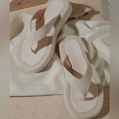 Super Cute Linen Platform Sandal Perfect For Summer! Eu 37, Us 6, Never Worn, Just Didn’t Fit Me! Comfortable Beige Wedge Sandals With Round Toe, Casual Beige Toe Post Wedge Sandals, Beige Toe Post Wedge Sandals For Beach, Cream Toe Post Sandals In Synthetic Material, Cream Toe Post Synthetic Sandals, Beige Toe Post Sandals In Synthetic Material, Cream Toe Post Sandals For Summer, Beige Flip Flops With Textured Footbed For Beach, Comfortable Beige Closed Toe Wedge Sandals