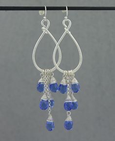 Colorful Bead Earrings Crystal Bead Earrings, Jewelry Earings, Silver Jewelry Diy, Simple Hoop Earrings, Hanging Beads, Earring Wires, Silver Necklace Statement, Earring Hook, Earrings Inspiration