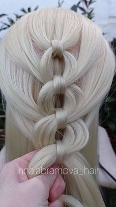 Braided Hairstyles Videos, Tutorial Braids, Braid Updo Tutorial, Chain Braid, Ponytail Hairstyles Easy, Hair Growing Tips, Cute Curly Hairstyles