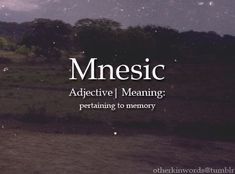 an image with the words mnesic above it