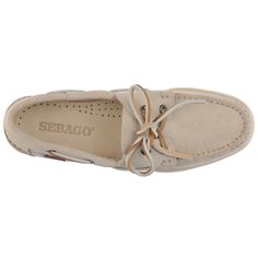 Sebago Loafer in beige suede, leather laces, visible stitching, logo detail, rubber sole.Composition: 100% Leather Beige Moccasins With Rubber Sole And Moc Toe, Cream Leather Moccasins With Rubber Sole, Beige Suede Moccasins With Leather Sole, Beige Leather Moccasins With Suede Lining, Blue Suede Loafers, Stitching Logo, Visible Stitching, Barbour Steve Mcqueen, Navy Green