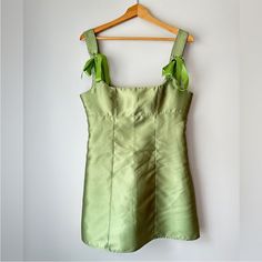 Questions? Leave A Comment Below! Brand New Flawless So Nice 193 Green Satin Square Neck Dress, Current Mood, Satin Mini Dress, Green Satin, Satin, Brand New, Mini Dress, Womens Dresses, Green