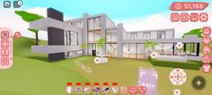 a virtual view of a modern house with lots of windows