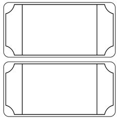 two blank tickets are shown in the shape of a rectangle, with an ornate border