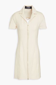 Jacquemus Dress, Dress Stretch, Purple Mini Dresses, Dress For Woman, Beige Dresses, Mini Dresses For Women, Mini Cocktail Dress, Tennis Dress, Wool Dress