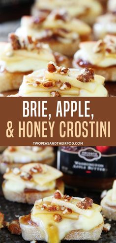 brie, apple, and honey crostini are the perfect appetizer for any holiday gathering