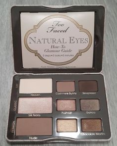 makeup palette 𐙚⋆°. Too Faced Eyeshadow, Too Faced Natural Eyes, Natural Eyes, Makeup Palette, Pretty Makeup, Cute Makeup, Aesthetic Makeup, Too Faced, Makeup Skin Care