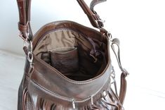 LEATHER TOTE Bag, Women's Handbag Leather Hobo Bag Large Tote Leather Handbag Large Cross Body Leather shoulder Bag Brown Leather Hobo Bag This Handbag is the perfect size to carry your daily essentials in style! It is made from high quality leather. This leather bag can be used as a tote and messenger bag. By using the adjustable leather strap you can convert it into a crossbody bag. This leather bag is a perfect everyday bag! There is a lot of space and you can put there everything in your eve Leather Fringe Handbag, Brown Fringe, Fringe Handbags, Bag Dark, Fringe Bags, Handbag Leather, Leather Handbags Tote, Leather Hobo Bag, Leather Fringe