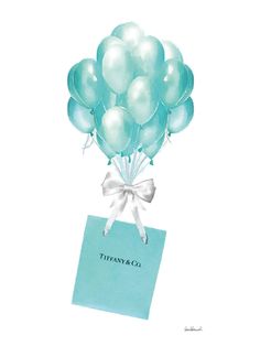 a bunch of balloons that are on top of a card