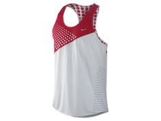 a white and red tank top with polka dots