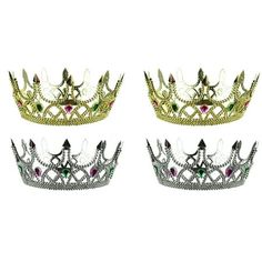 1. What you will get: You will receive 4 pieces of royal king plastic crowns in one package, including 2 different colors; you can choose to match different types of everyday clothes and bags according to your preferences, making you easily become the crowd focus 2. Reliable and durable material: Our queen plastic crown is made of plastic material, strong and durable, printed with bright colors, not easy to fade, can be used for a long time, light weight, increase the comfort when wearing and gi Plastic Crown, Prom Party Decorations, Crown Costume, Pink Princess Party, Cosplay Crown, Birthday Crowns, Crown Queen, Focus 3, Crown Birthday