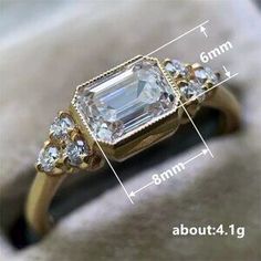 ✔ ACCEPT OFFER | Jewelry | 8k Gold Plated Rectangle Shaped 3a Cz Women Ring Fb16fa136 | Poshmark Gold Square Cut Moissanite Ring, Gold Moissanite Square Cut Ring, Gold Rectangular Brilliant Cut Diamond Ring, Gold Square-cut Cubic Zirconia Diamond Ring, Gold Square Cut Diamond Ring Gift, Square Cut Gold Diamond Ring For Gift, Gold Diamond Ring With Vvs Clarity, Rectangular Shape, Rectangular Gold Moissanite Jewelry, Rectangular Moissanite Gold Jewelry