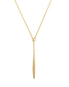 Minimalist one-of-a-kind amulet pendant necklace. This recycled 18K yellow gold pendant features a row of natural diamond pavé and seamlessly slips through the end ring for an elegant & secure clasp-free necklace. Luxury Brilliant Cut Lariat Necklace For Wedding, Luxury Yellow Gold Pendant Lariat Necklace, Luxury Long Drop Jewelry With Polished Finish, Gold Lariat Jewelry With Single Cut Diamonds, Yellow Gold Lariat Necklace With Detachable Pendant As Gift, Timeless Gold Diamond Lariat Necklace, Yellow Gold Diamond Long Drop Jewelry, Yellow Gold Long Drop Diamond Jewelry, Everyday Luxury Yellow Gold Lariat Jewelry