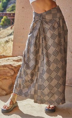 We are just obsessed with this adorable maxi skirt. Pair her with your favorite tank or tee for a perfect weekend style. Not to mention, the quality is amazing from one of our favorite brands, By Together. Safe for the Planet | 100% Cotton | Wash gentle cold | hang dry or tumble low Weekend Style, Maxi Skirt, Plaid, Skirt