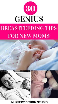 the cover of an article about breastfeeding tips for new moms, with photos of babies