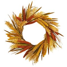 an image of a dried wreath on white background