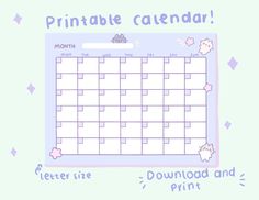 a printable calendar with cats on it and the words,'freebied and print