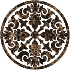 Baroque Medallion - Emperador | CM-BM1-36EM | Pool Mosaic Pool Tile Designs, Glass Tile Bathroom, Pool Mosaic, Swimming Pool Mosaics, Mosaic Mural, Mosaic Pool Tile, Glass Pool Tile