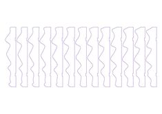 a line drawing of wavy lines on a white background